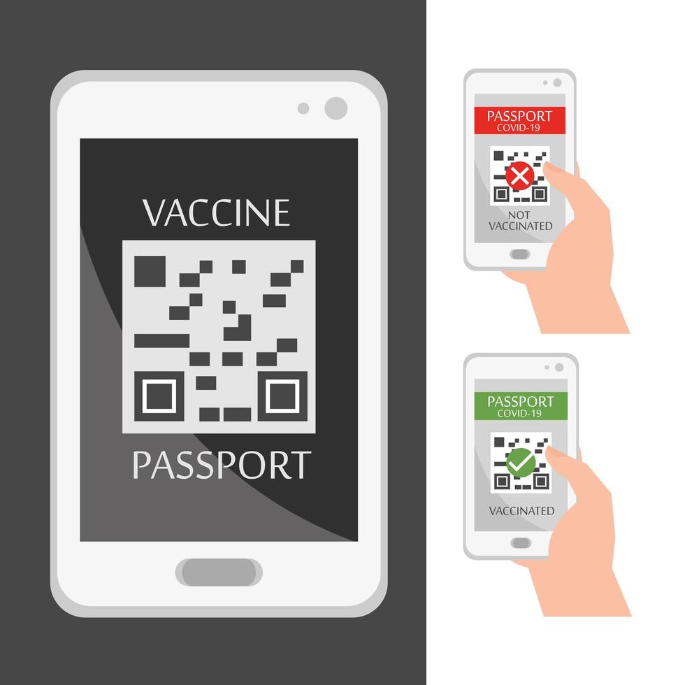 app-certifikat för vaccin vektor