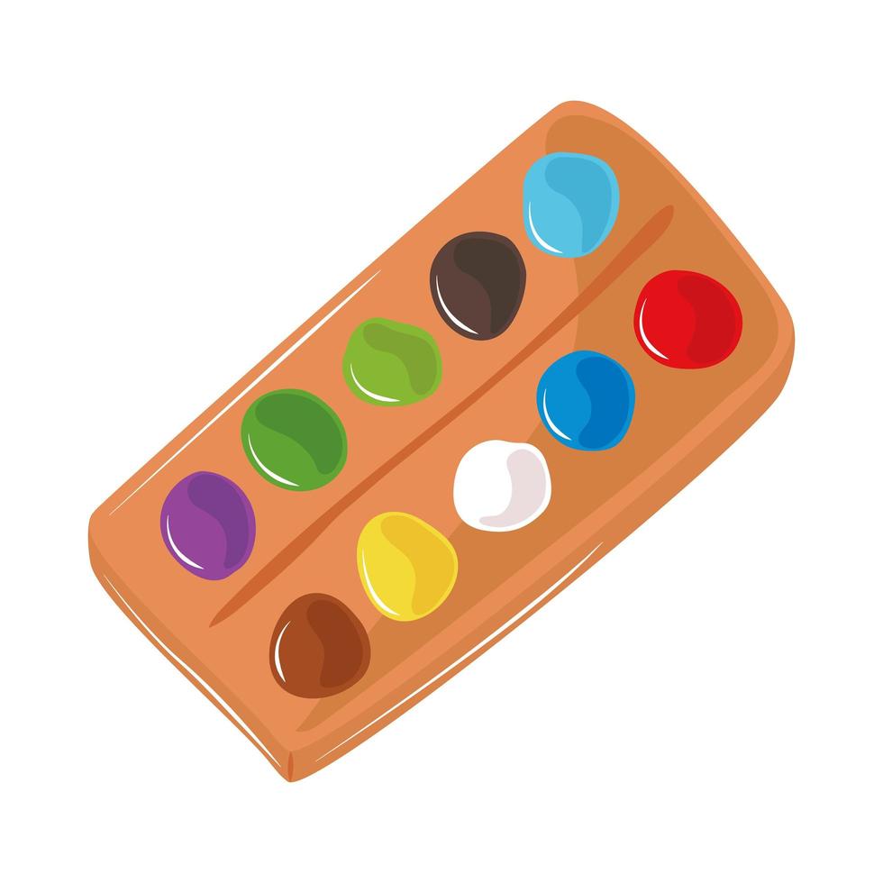 Farbe der Aquarellpalette vektor