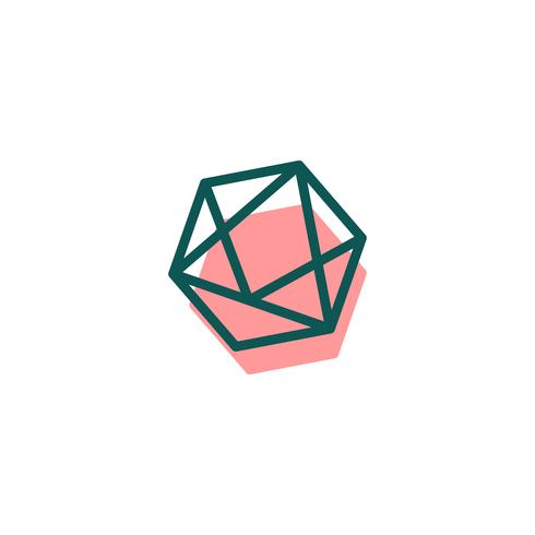 sten, diamant, pärla logotyp mall, ikon isolerade element vektor
