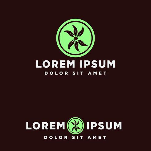 leaf green eco creative logo mall vektor illustration