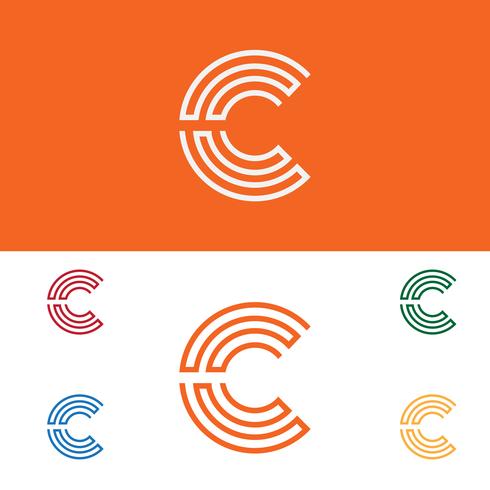 Buchstabe C Set Logo Vorlage Vektor Illustration gebrauchsfertig für Technologie