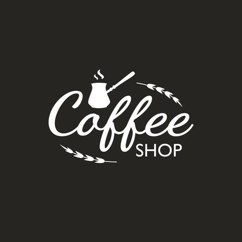 Vintage Coffee logotyp mall, emblem och designelement. Logotyp för kafé, café, restaurang. Vektor illustration. Hipster och retro stil.