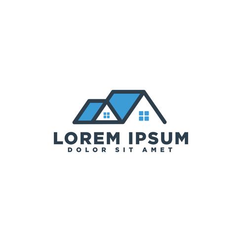 Immobilien, Home-Logo-Vorlage mit Visitenkarten-Design vektor