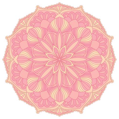 Mandala. Orientaliskt dekorativt element. Islam, arabiska, indiska, osmanska motiv. vektor