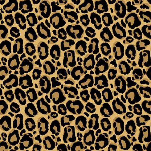 Vektor sömlöst mönster med leopard päls konsistens. Repeterande leopard päls bakgrund för textil design, omslagspapper, tapeter eller scrapbooking.