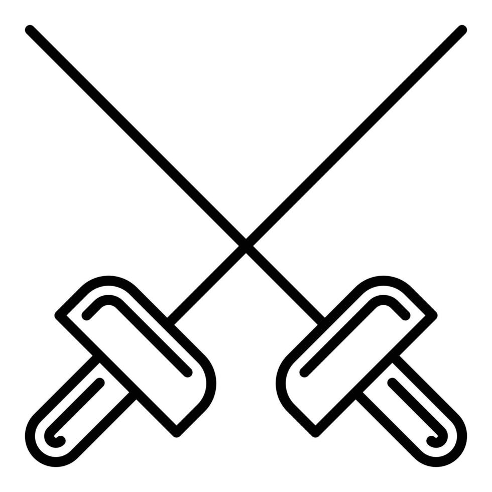 Fechten Sport Liniensymbol vektor