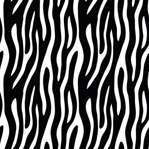 Abstrakter Tierdruck. Nahtloses Vektormuster mit Zebra, Tigerstreifen. Textil, das Tierpelzhintergrund wiederholt. vektor