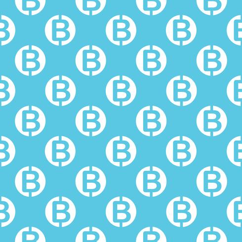 Vektor nahtlose Muster mit Bitcoins. Kryptowährung, die Hintergrund wiederholt.