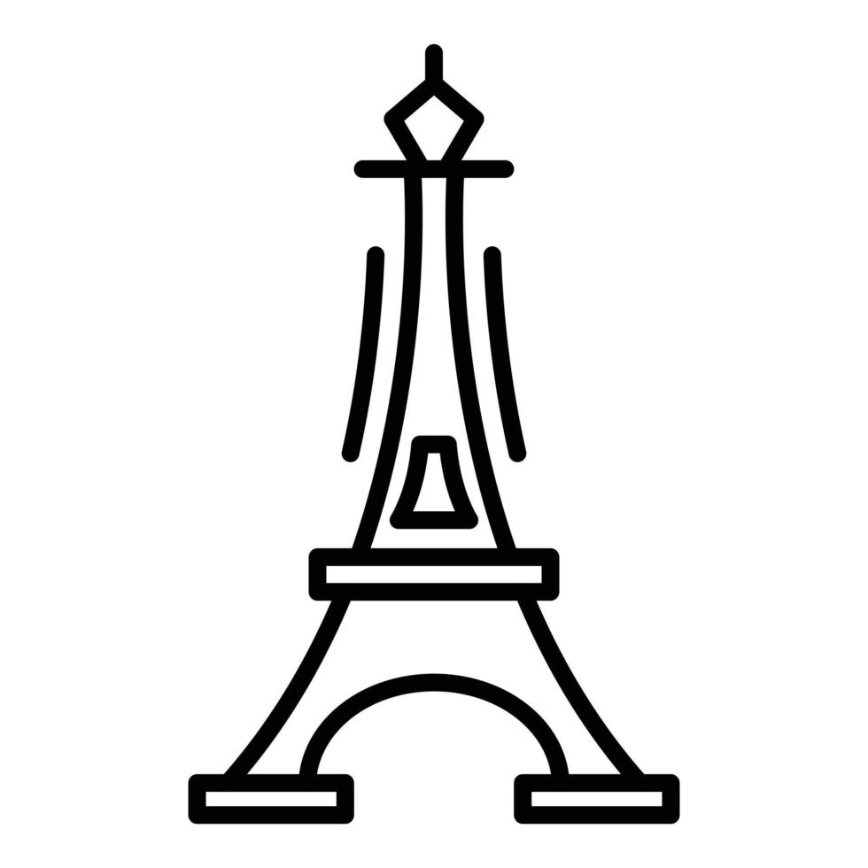 Eiffeltornet linje ikon vektor