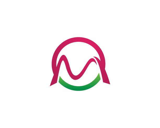 M-Logo Geschäfts-Schablonen-Vektorikone vektor