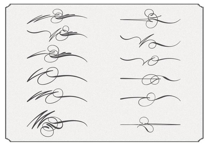 Elegante Swirly Dividers Vector Set