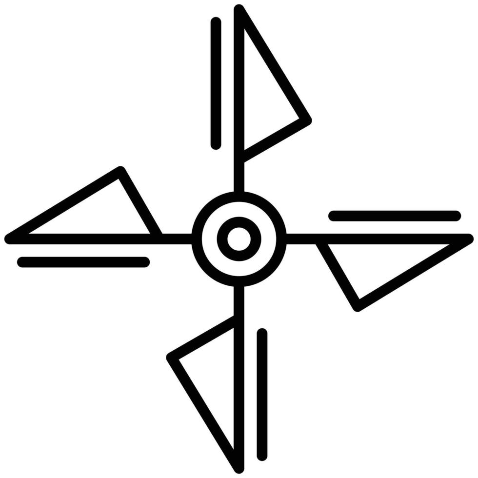 propeller linje ikon vektor