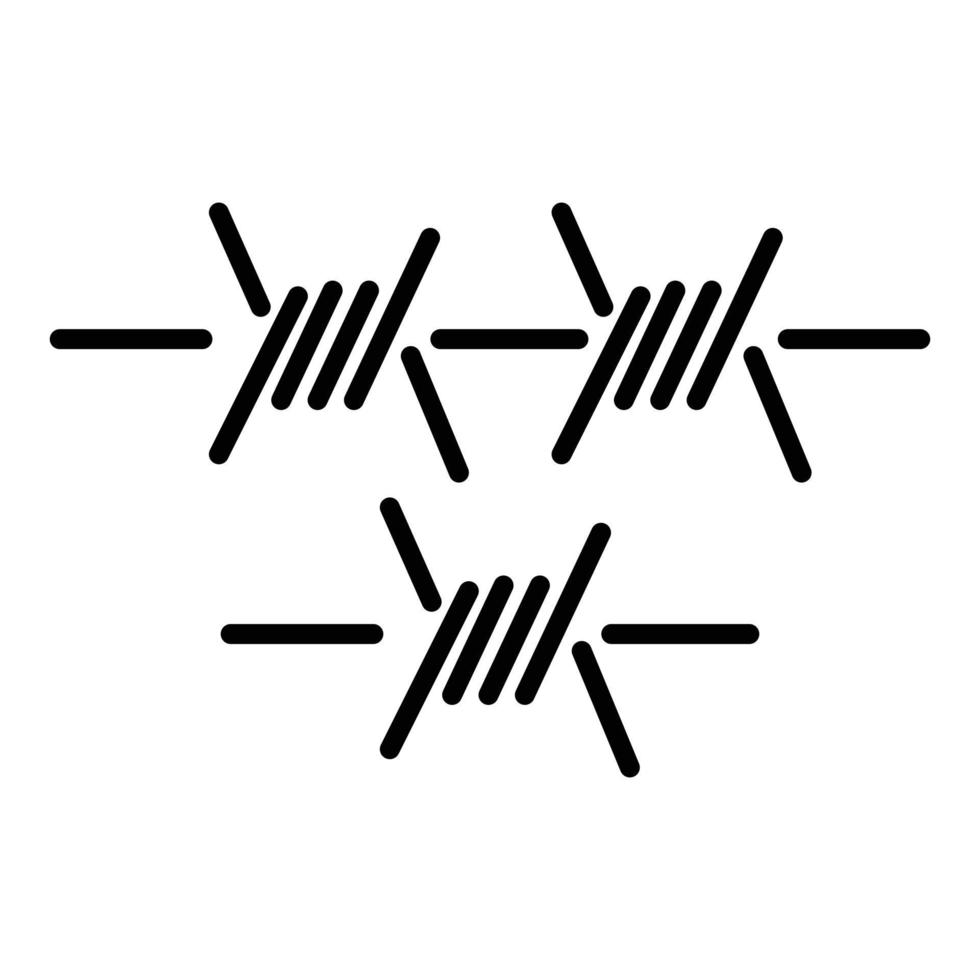 Symbol für Stacheldrahtlinie vektor