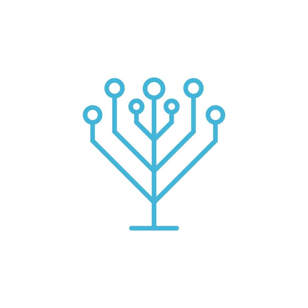 kretskort tech tree logotyp vektor