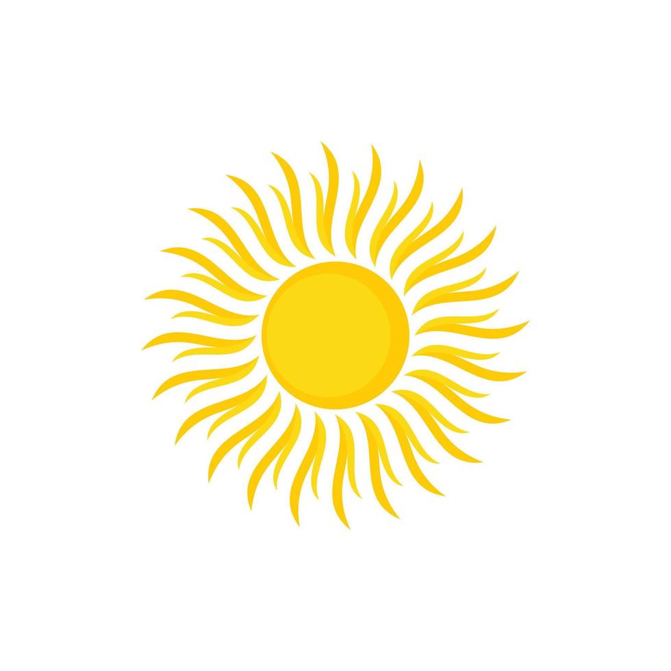 abstrakter Vektor Sonnenlogo-Symbolvektor. Sonne-Logo-Design-Vorlage.