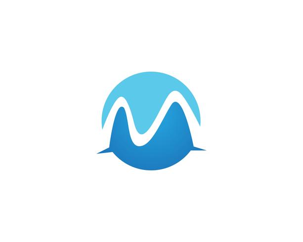 M-Logo Geschäfts-Schablonen-Vektorikone vektor
