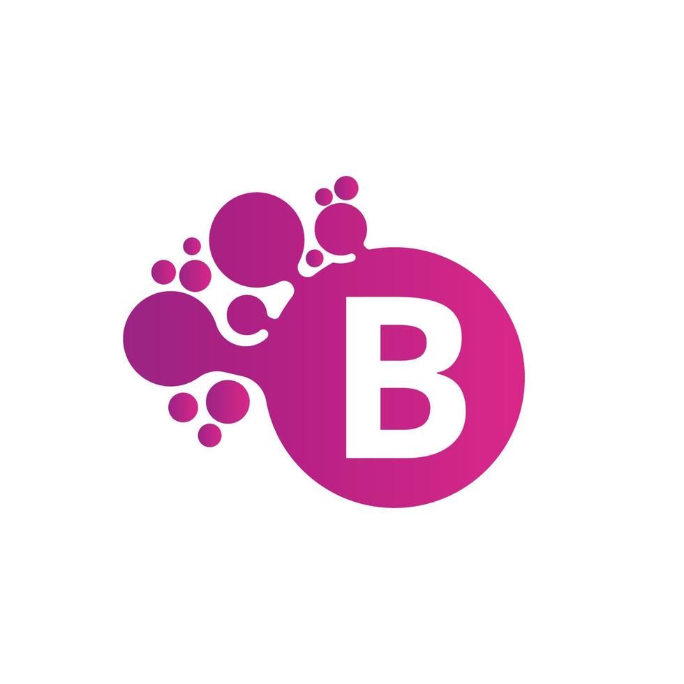 gehirnbuchstabe b logo. Brain Connect-Logo, gebrauchsfertiges Icon-Design. vektor