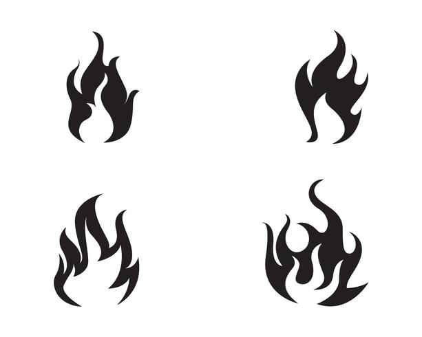 Feuerflammenvektor-Illustrationsdesign vektor