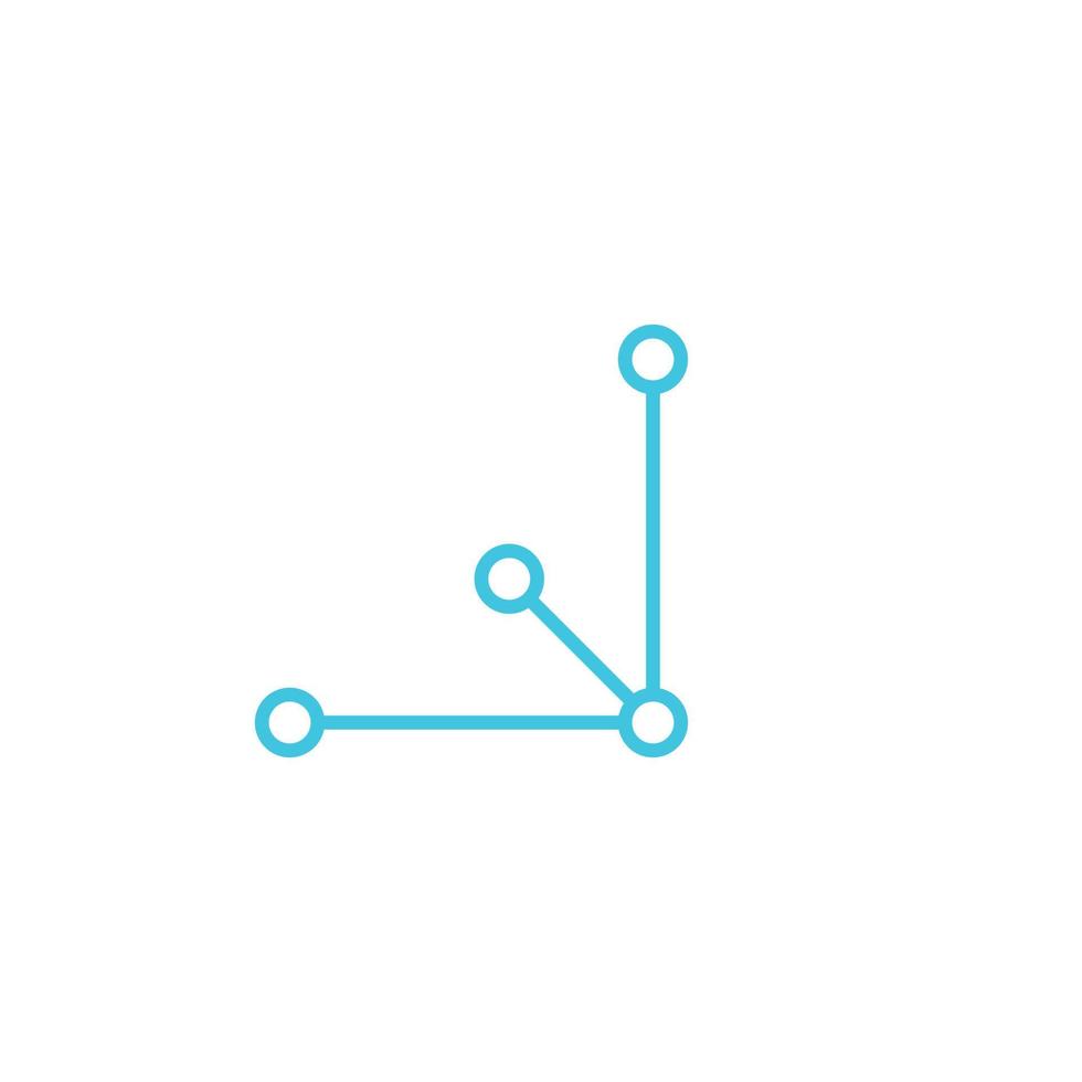 Vektorgrafik geometrisches Tech-Symbol in Blau vektor