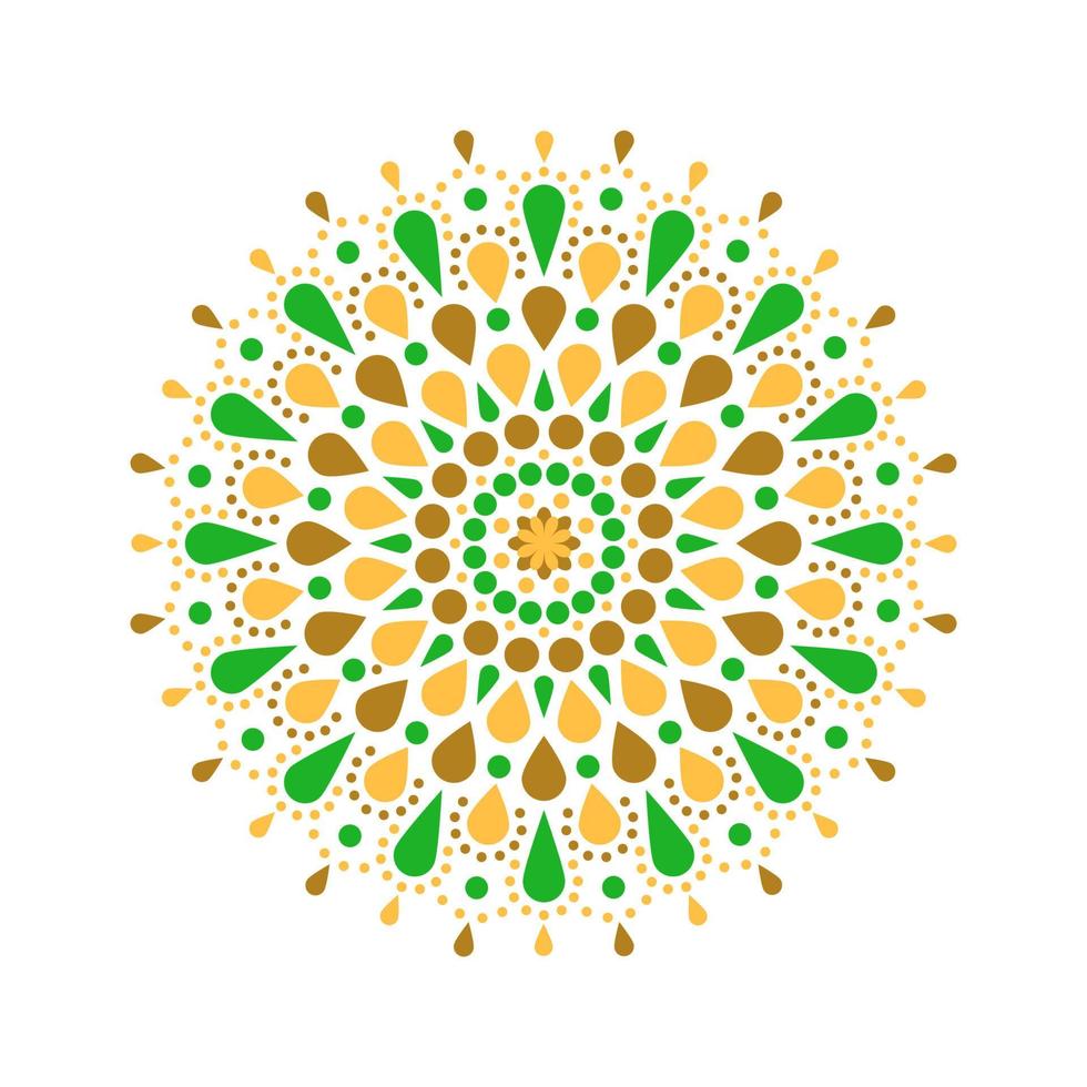 prickmålning möter mandalas. aboriginal stil av prickmålning och kraften i mandala. dekorativ blomma vektor