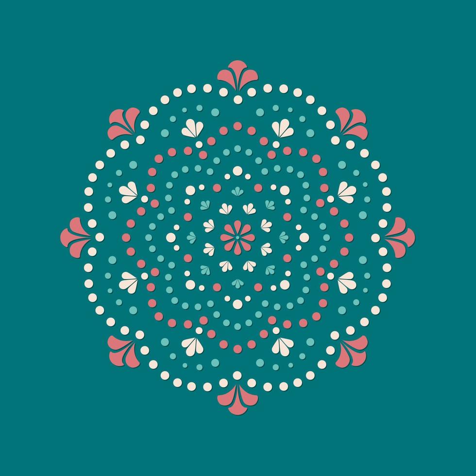 Punktmalerei trifft Mandalas. Aborigine-Stil der Punktmalerei und die Kraft des Mandalas. dekorative Blume vektor