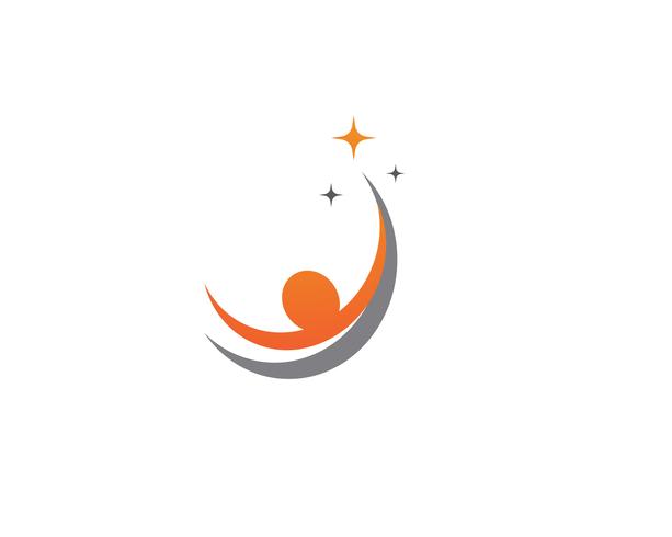 Logozeichenillustrations-Vektordesign des menschlichen Charakters vektor