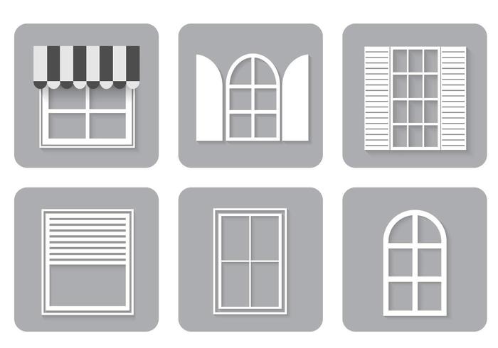 Fenster Icons Vector Set