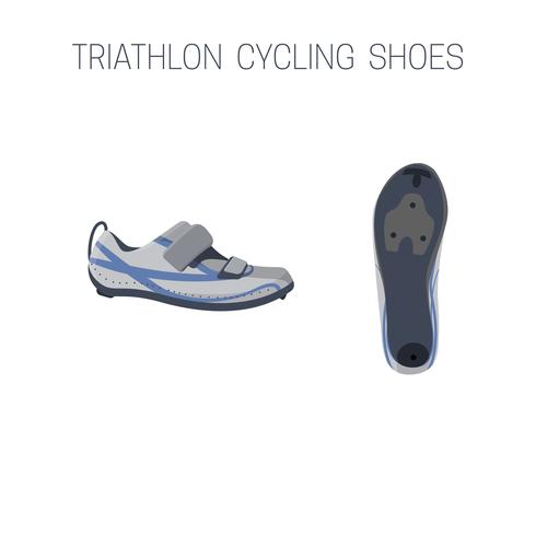 Triathlon cykelskor vektor