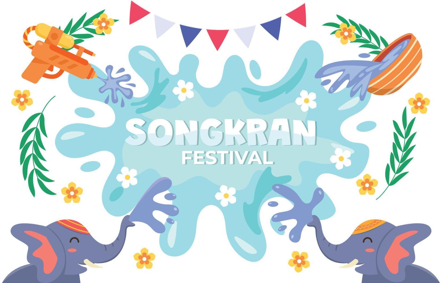 Songkran Festival Feier vektor