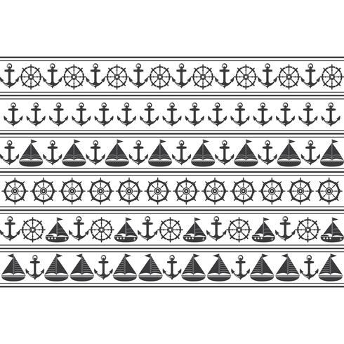 Marine nahtlose Muster. Geeignet für Tapeten, Papier, Dekoration. vektor