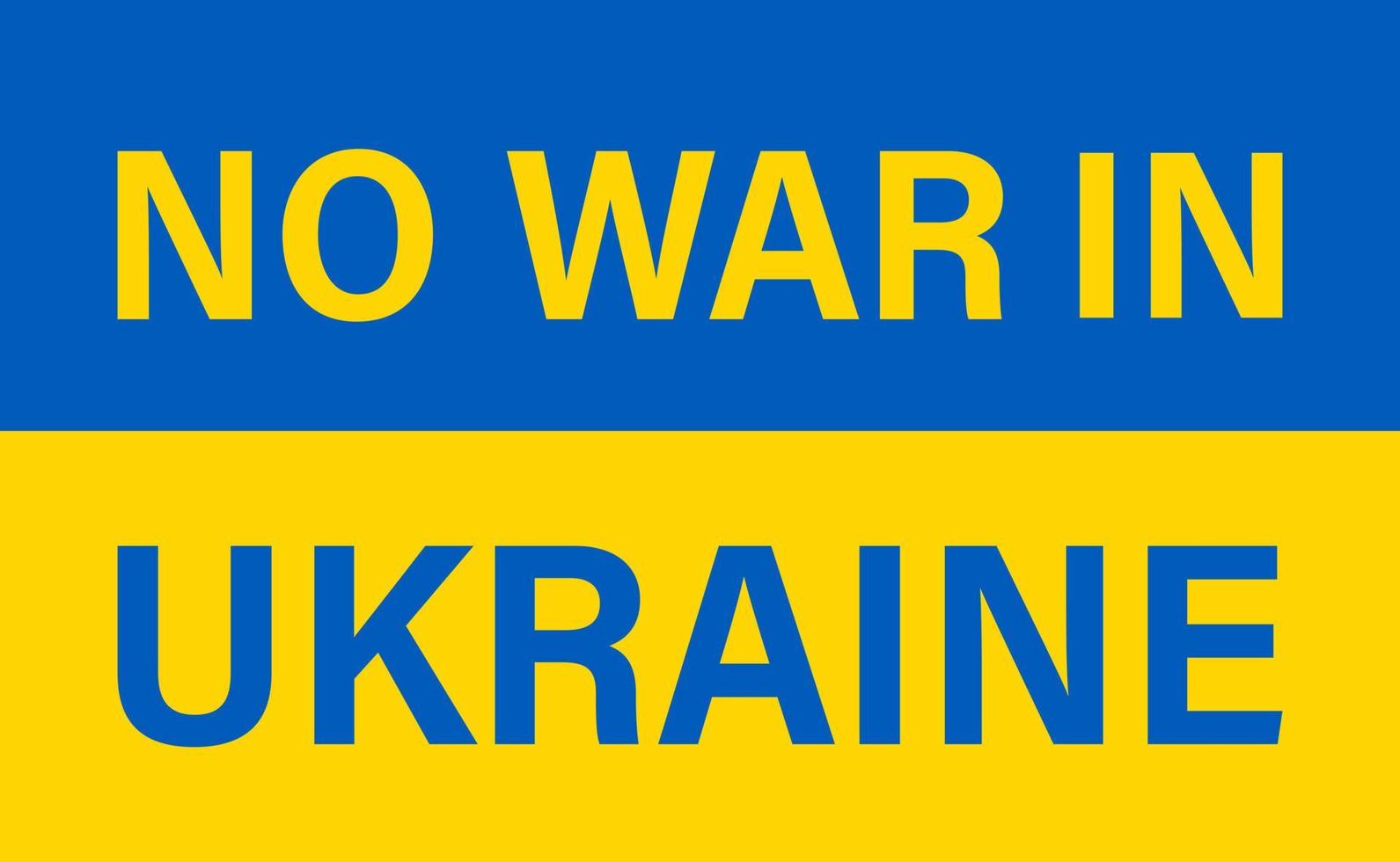 Kein Krieg in der Ukraine Slogan Illustration Russland greift die Ukraine an vektor