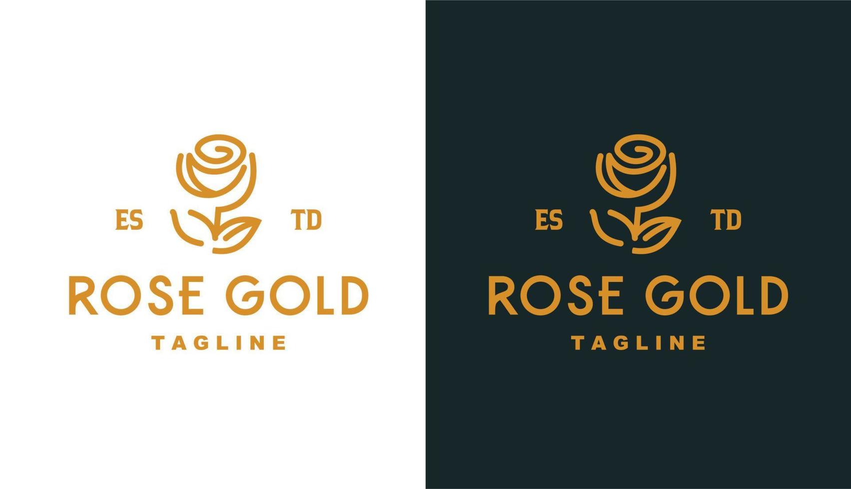 Roségold Moniline einfaches Logo für Marke und Unternehmen vektor