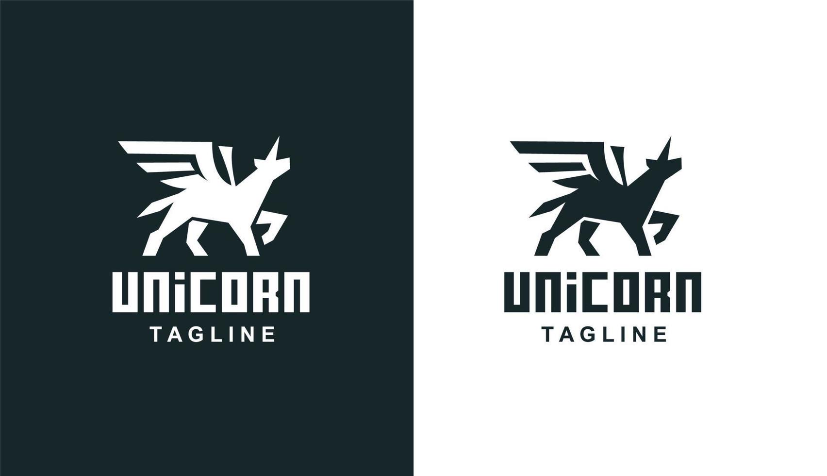 pegasus häst spridda vingar, mytologiska djur med siluett. vintage retro logotyp design vektor