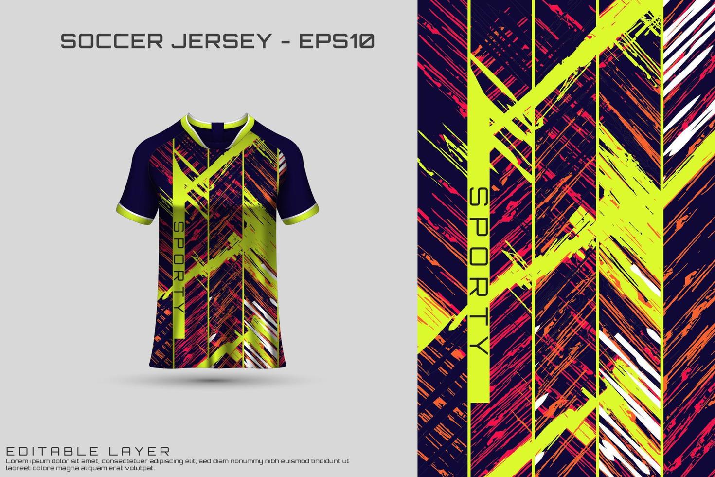 sport jersey och t-shirt mall sport jersey design vektor mockup.