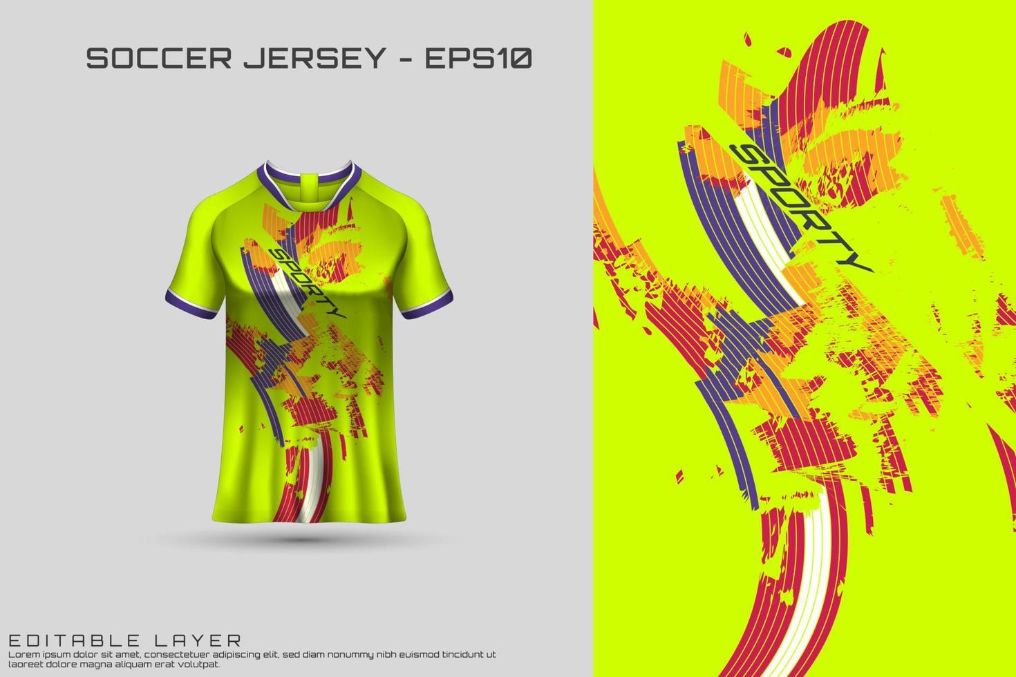 sport jersey och t-shirt mall sport jersey design vektor mockup.