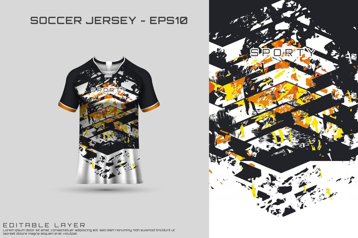 sport jersey och t-shirt mall sport jersey design vektor mockup.