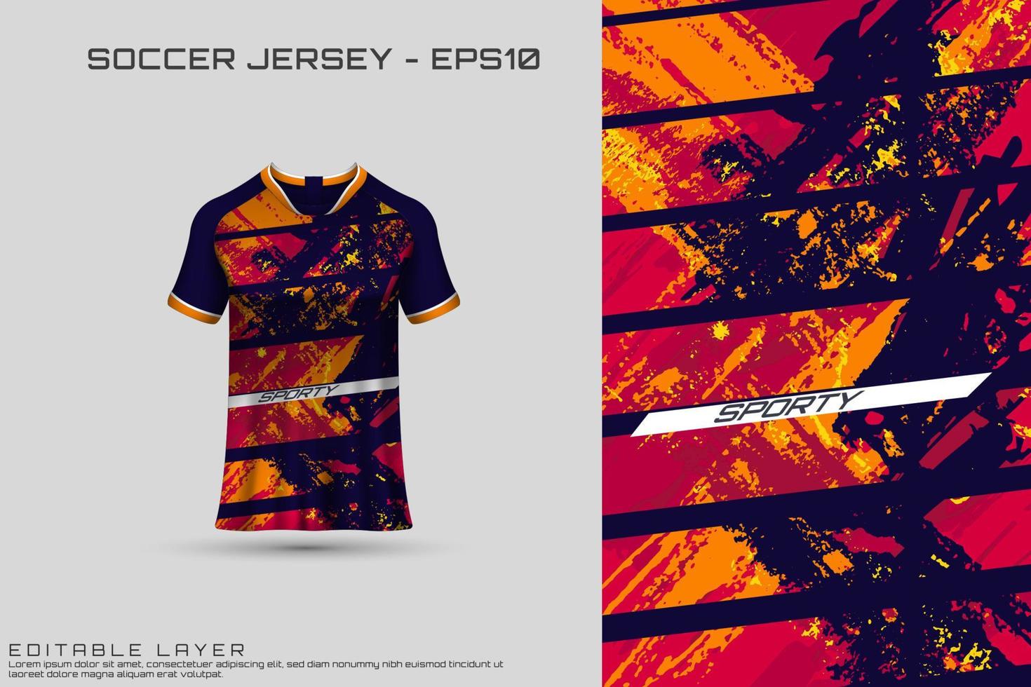 sport jersey och t-shirt mall sport jersey design vektor mockup.