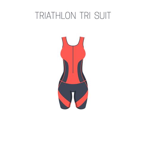 Triathlon-Tri-Anzug für Damen. vektor