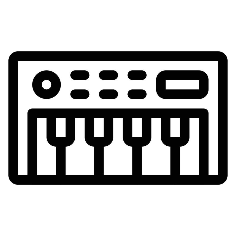 einfaches Klaviervektorsymbol, editierbar, 48 Pixel vektor