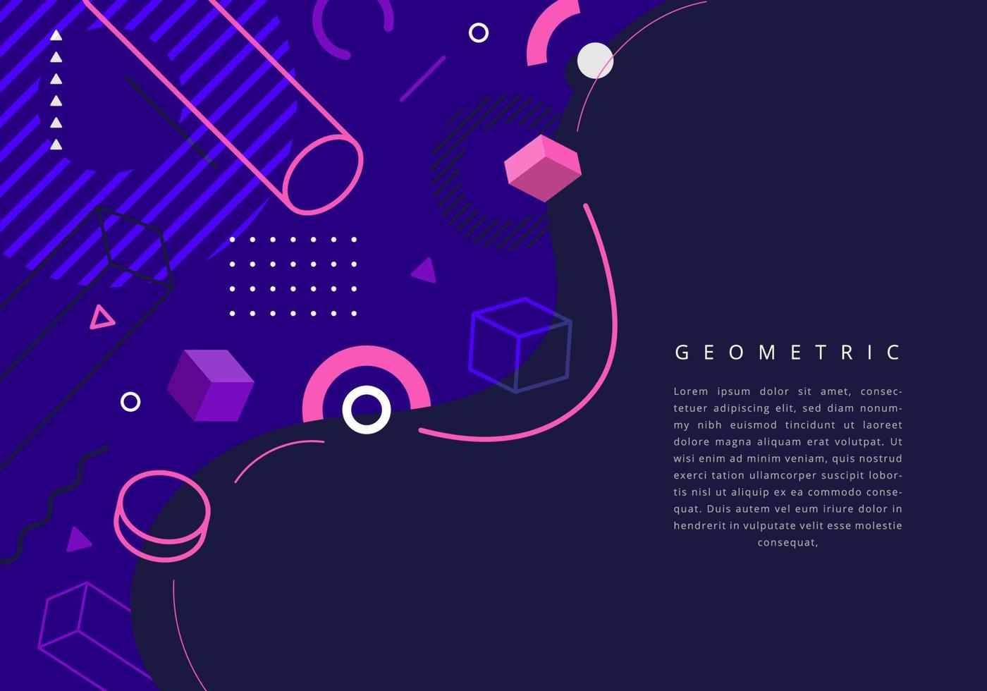 abstrakt bakgrund platt design geometriska element mönster memphis retrostil vektor