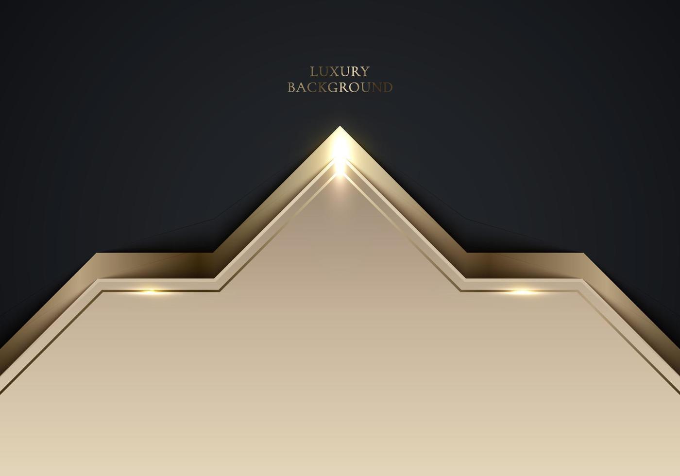 3d modern lyx malldesign glänsande gyllene glitter geometrisk vektor