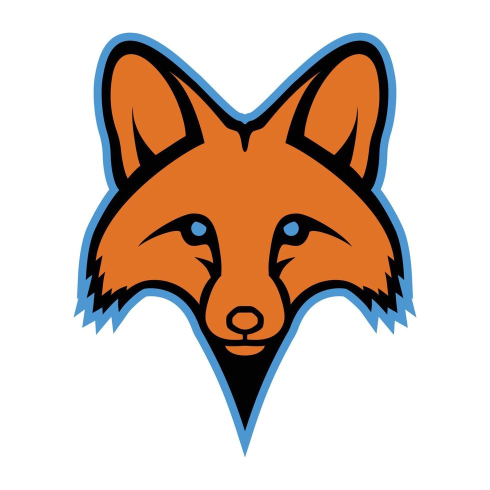 fox head maskot esport logotyp vektor