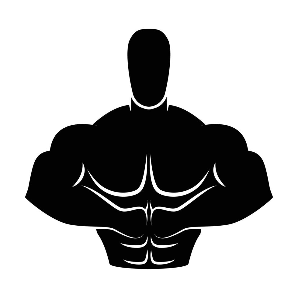 gym fitness logotyp ikon vektor