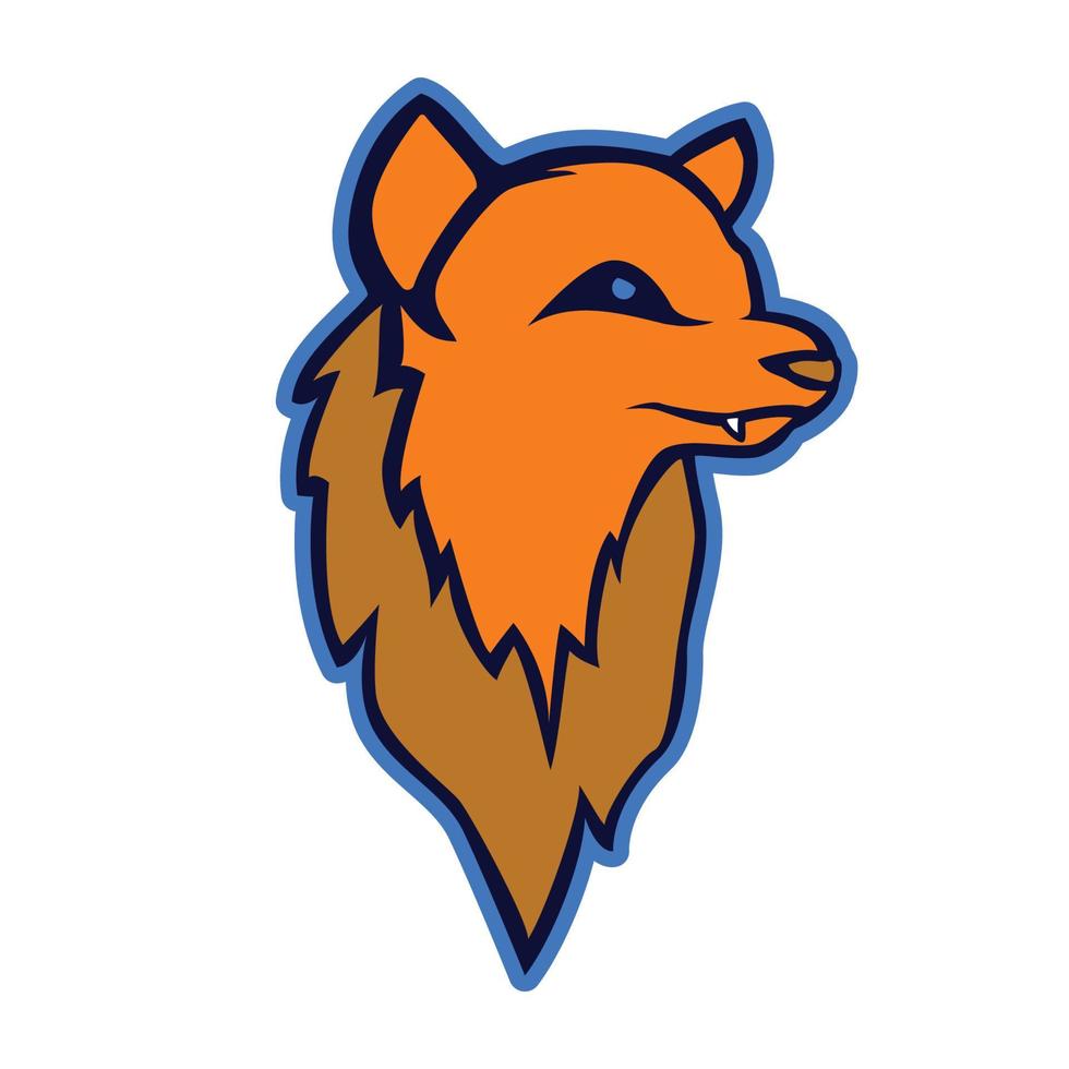 fox head maskot esport logotyp vektor