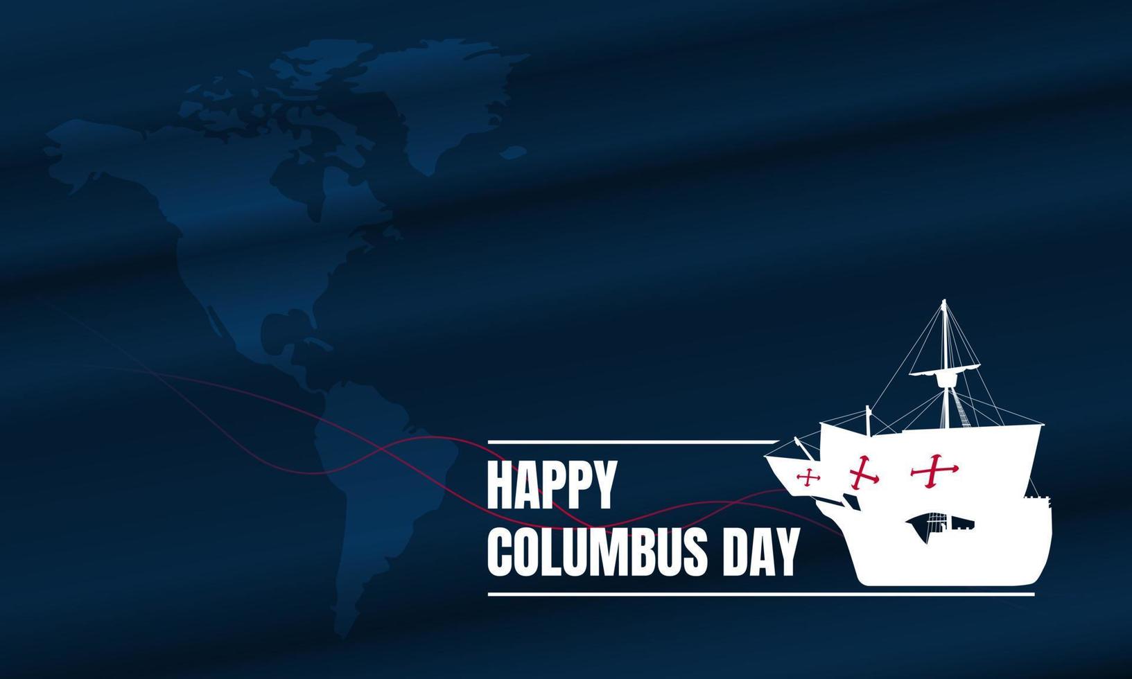 columbus dag bakgrundsdesign. vi kommer att ha stängt på Columbus Day. vektor