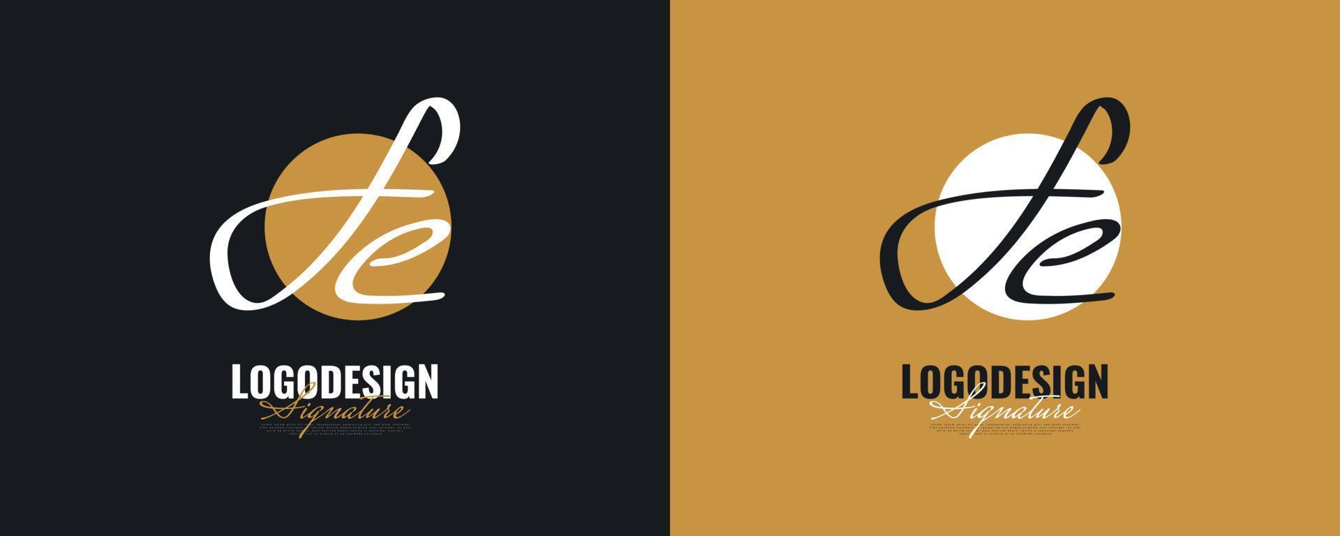 initial f och e logotypdesign med elegant och minimalistisk handstil. fe signaturlogotyp eller symbol för bröllop, mode, smycken, boutique och affärsidentitet vektor