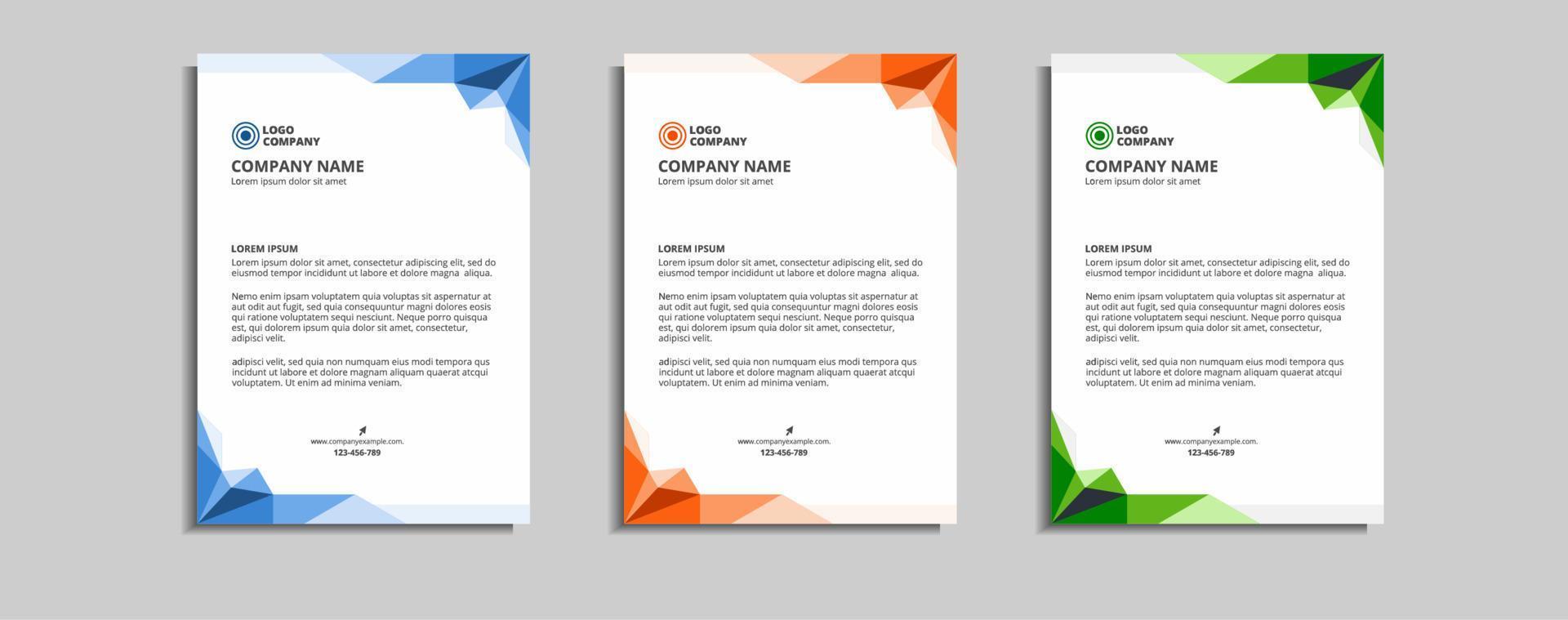 modernes Corporate-Briefkopf-Template-Design vektor