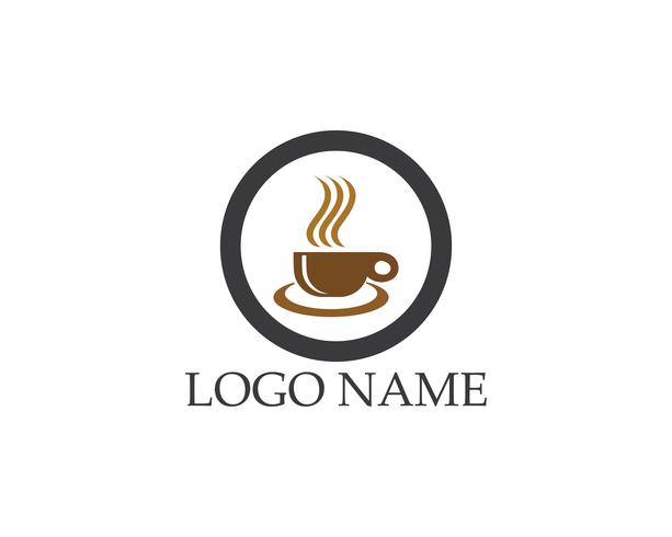 Kaffeetasse Logo Template-Vektorikonendesign vektor