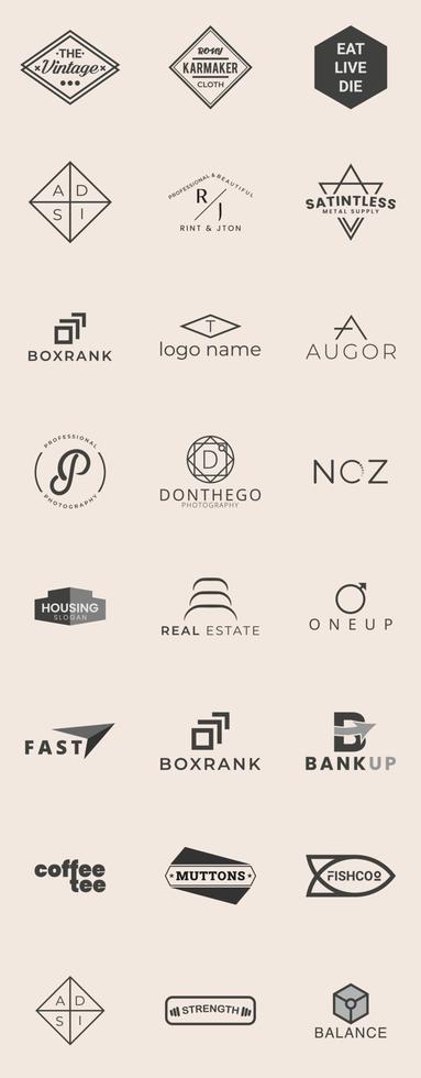 minimale konzepte für logo-design-kollektionen. Einfache und minimalistische Logo-Bundle-Logos und Favicon für Business-Design-Vektorvorlagen. vektor