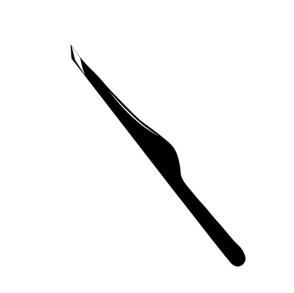 pincett vektor stock illustration. brynkonstnärens verktyg. för att plocka hår. kosmetologi. isolerad på en vit bakgrund.